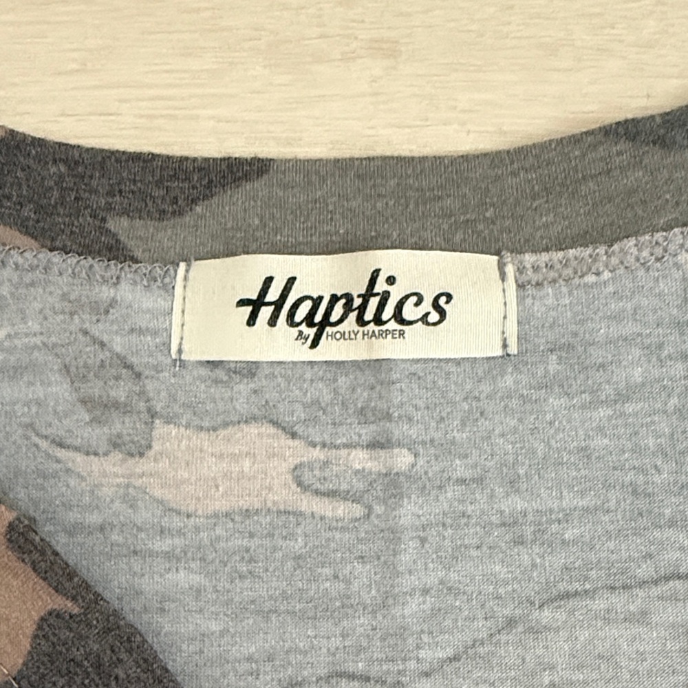 3/$10 Haptics Camouflage Button-Accent Tee - Picture 2 of 5